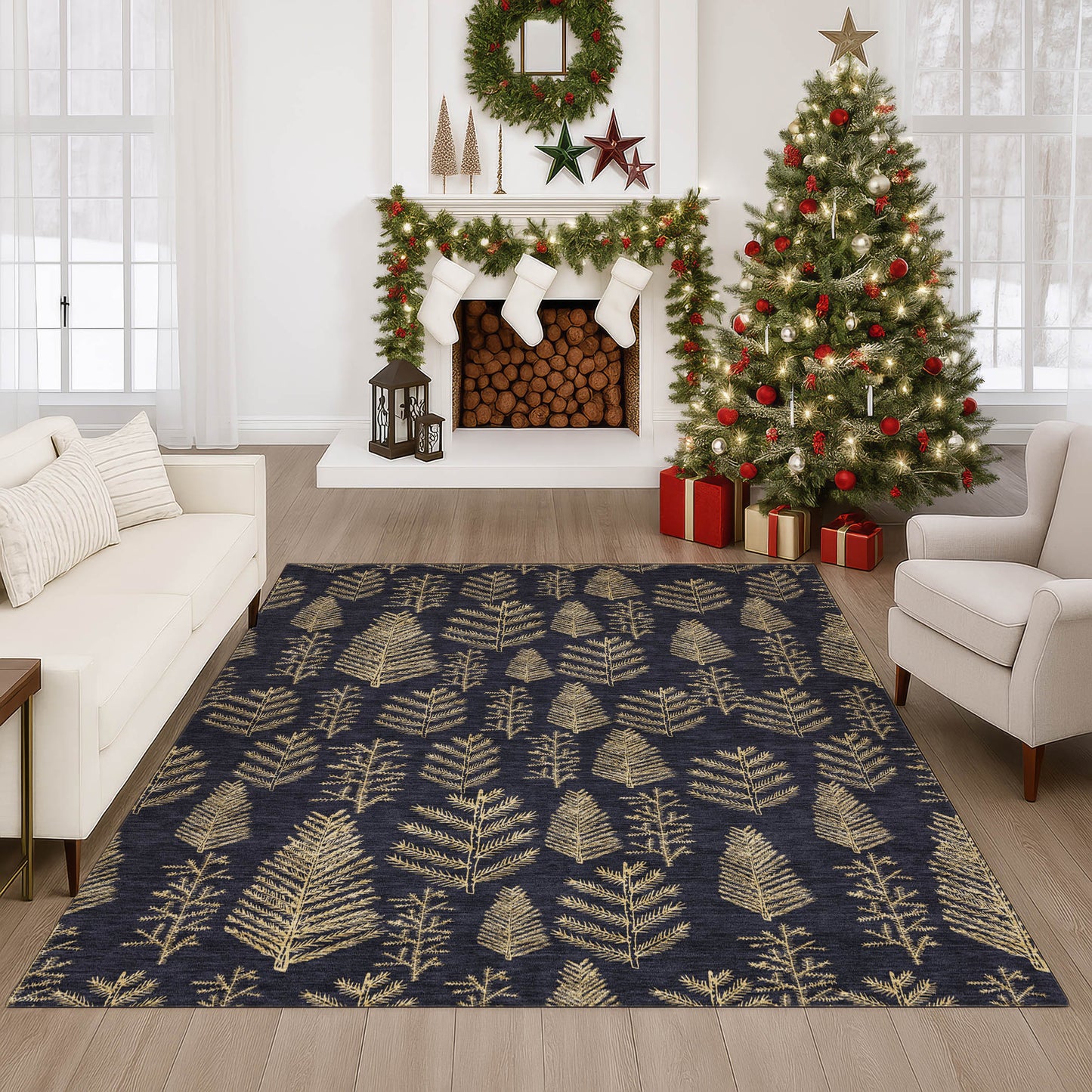 Machine Made Merry & Bright MY21 Black - Dalyn Rugs