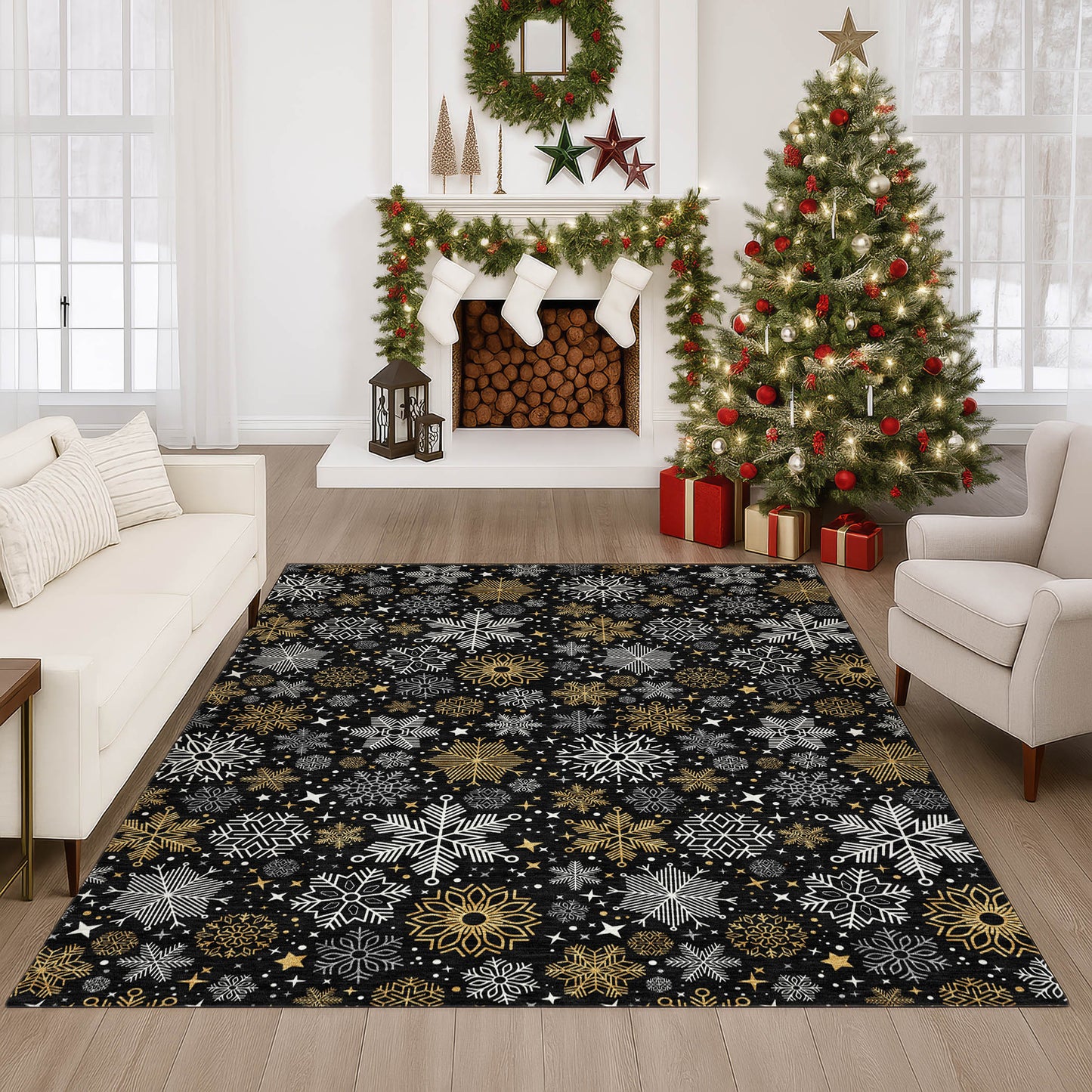 Machine Made Merry & Bright MY25 Black - Dalyn Rugs