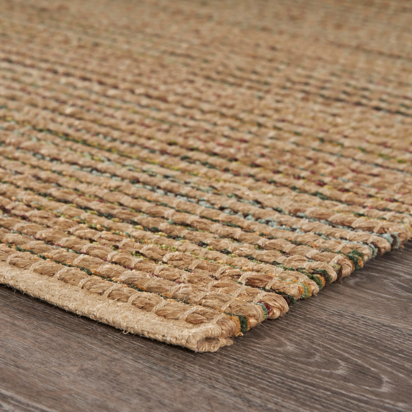 Natural Fiber-03377 Bohemian/Eclectic Hand-Woven Natural/Multi Cotton Indoor Area Rug - LR Home