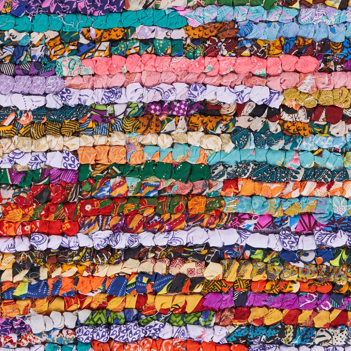 Natural Fiber-04010 Bohemian/Eclectic Hand-Woven Rainbow Indoor Area Rug - LR Home