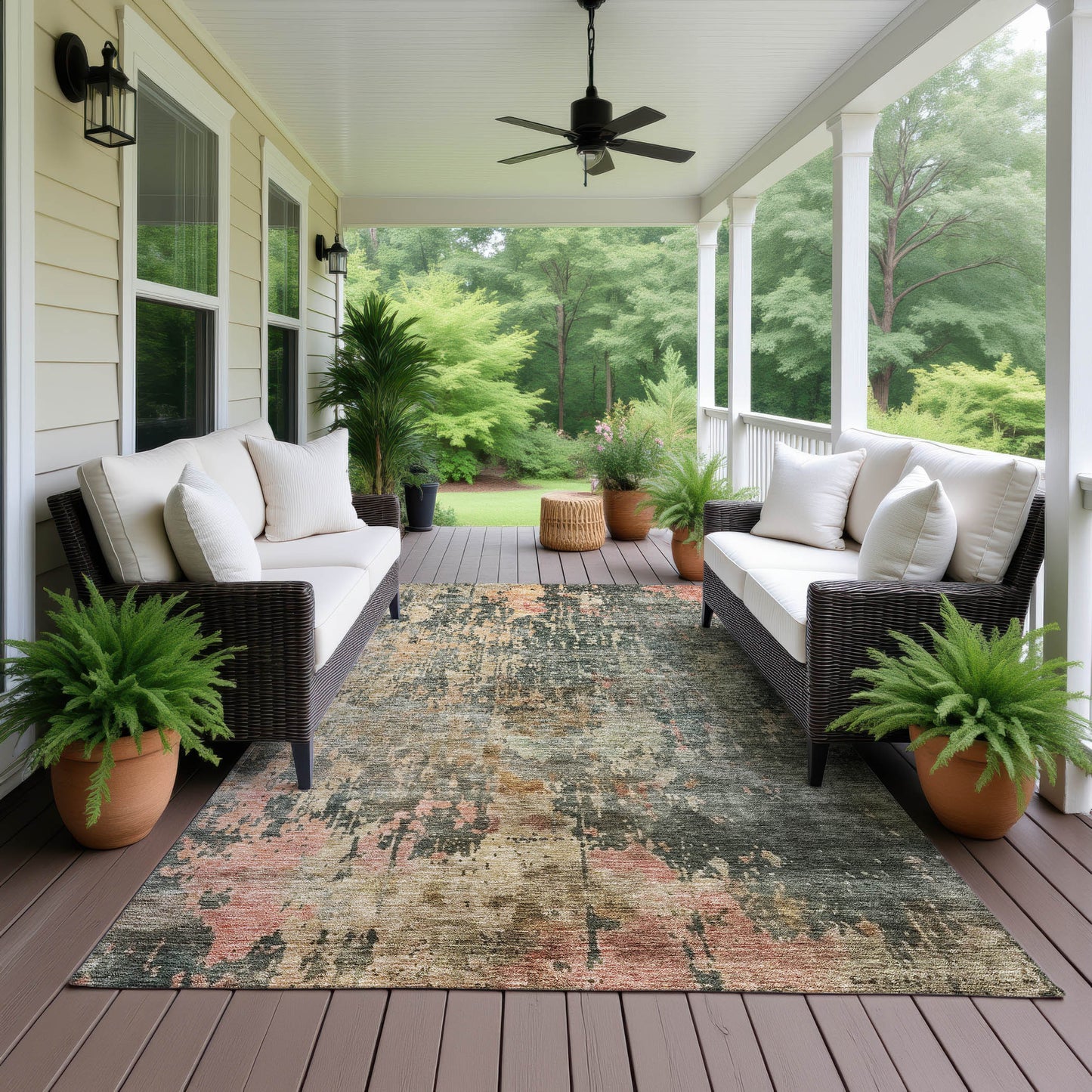 Machine Made Nouveau NV22 Sage - Dalyn Rugs