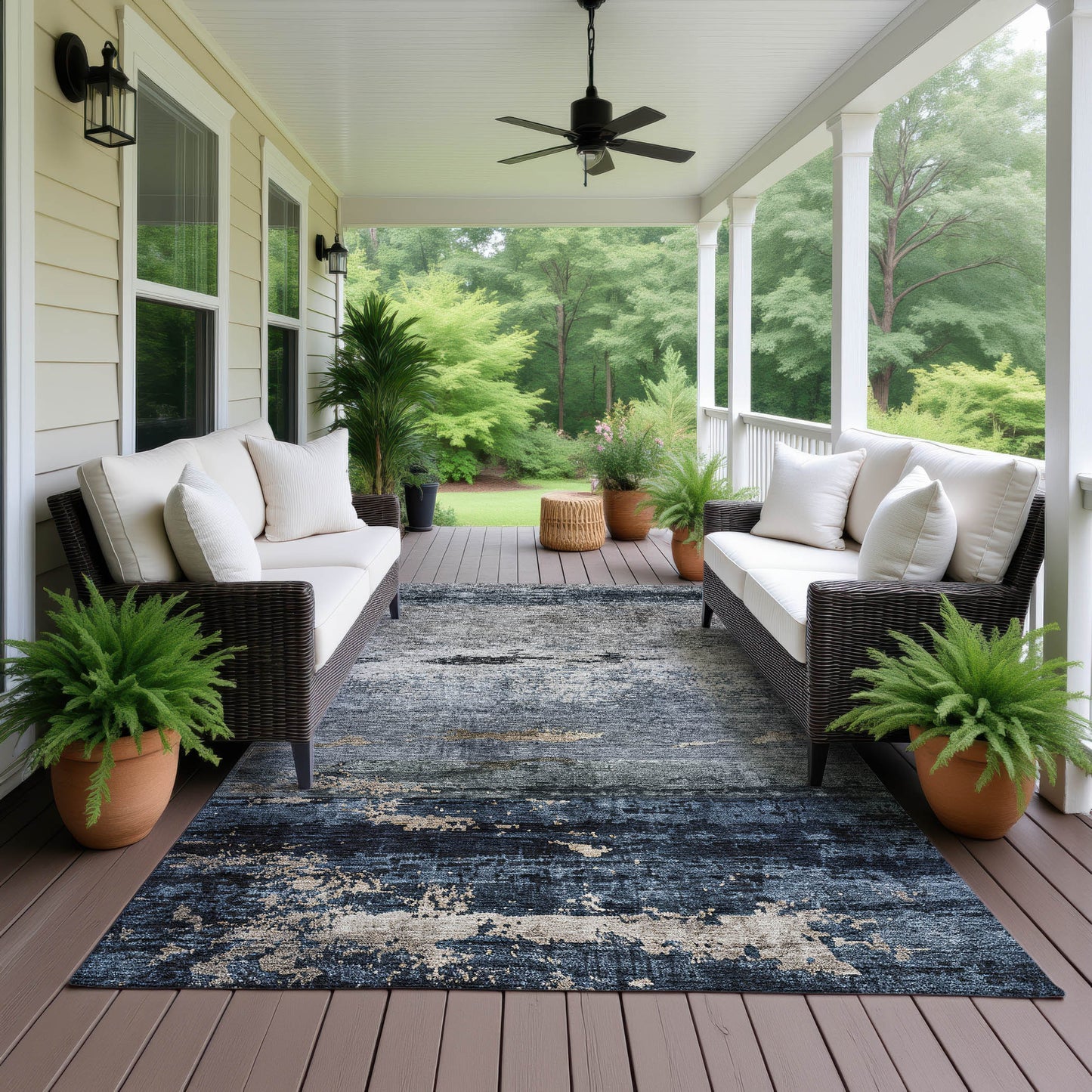 Machine Made Nouveau NV3 Navy - Dalyn Rugs