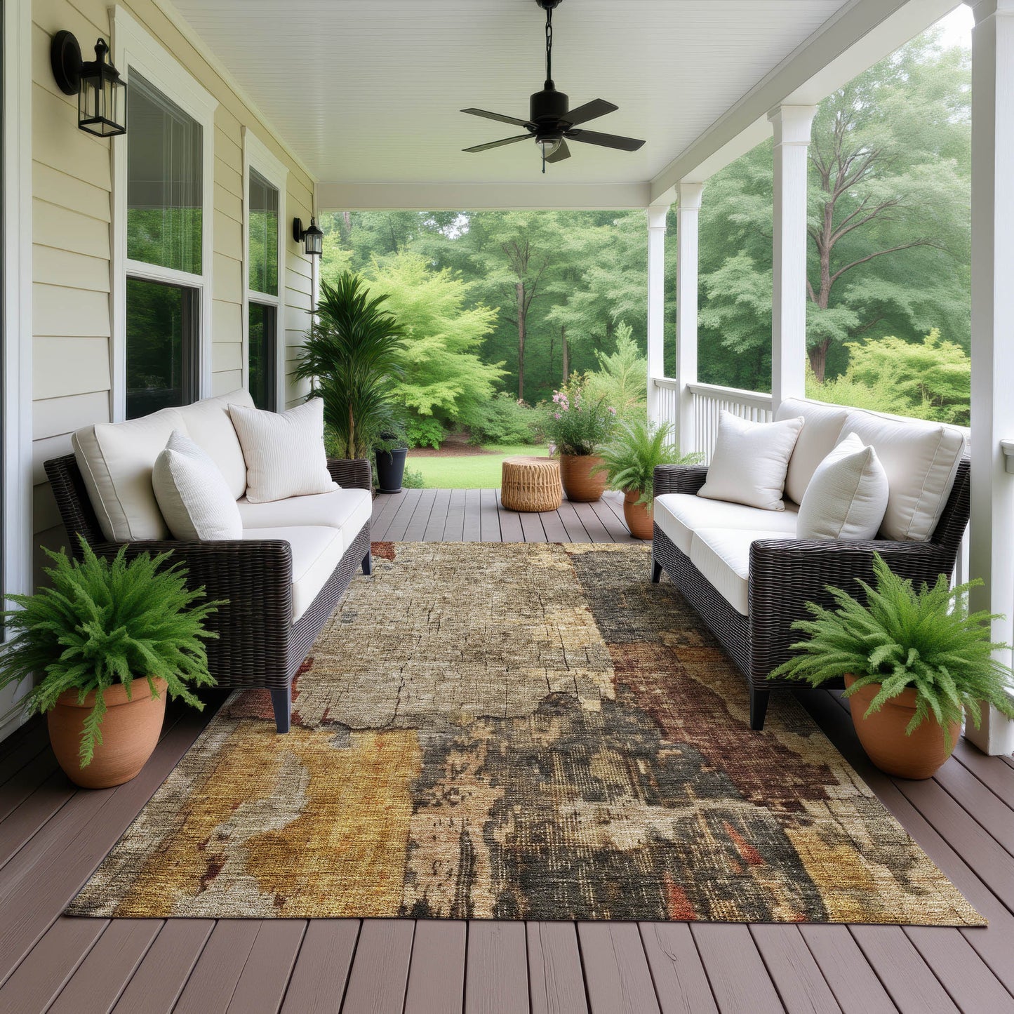 Machine Made Nouveau NV9 Khaki - Dalyn Rugs