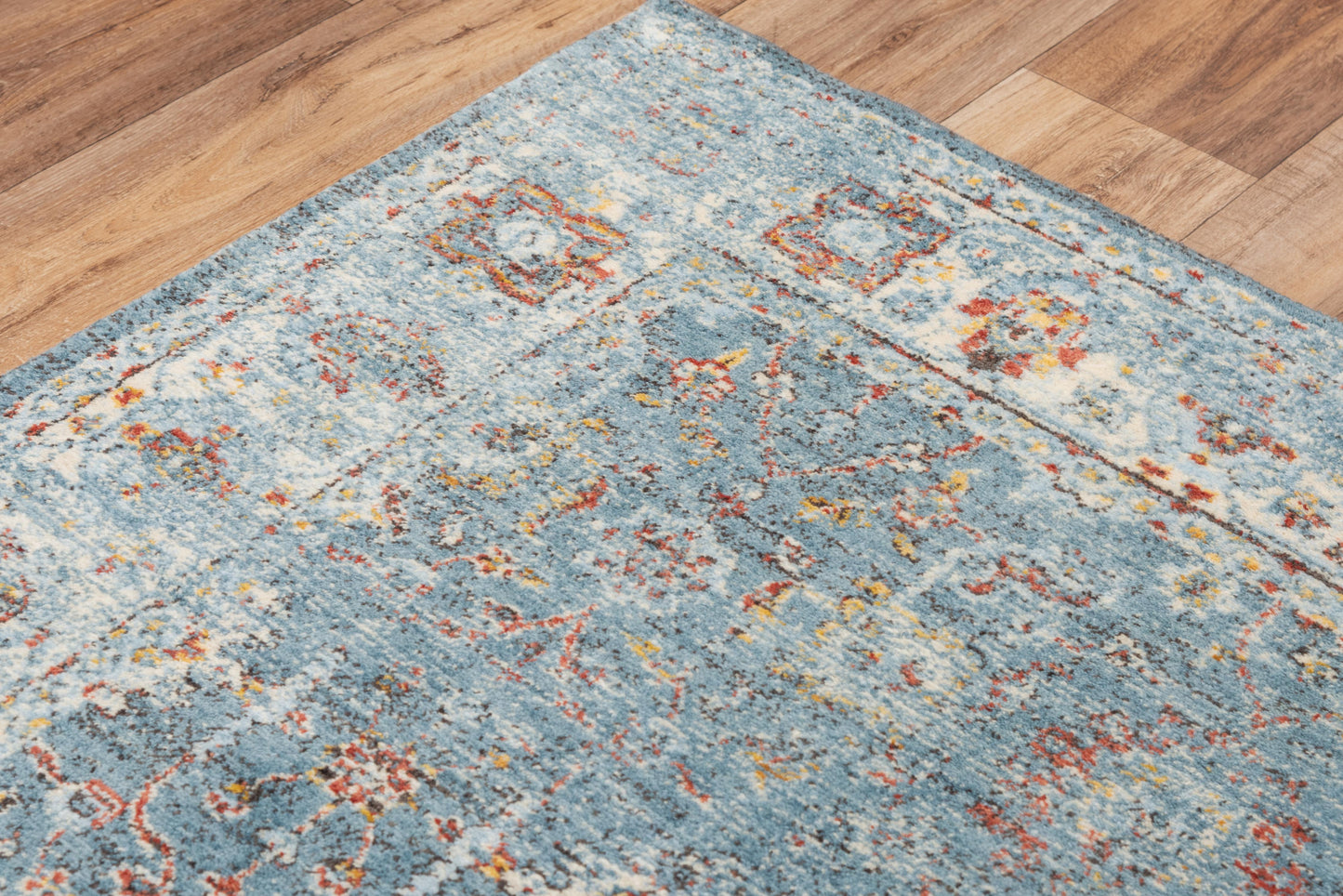 Ovation OVA106 Blue/Beige Hybrid Rug - Rizzy