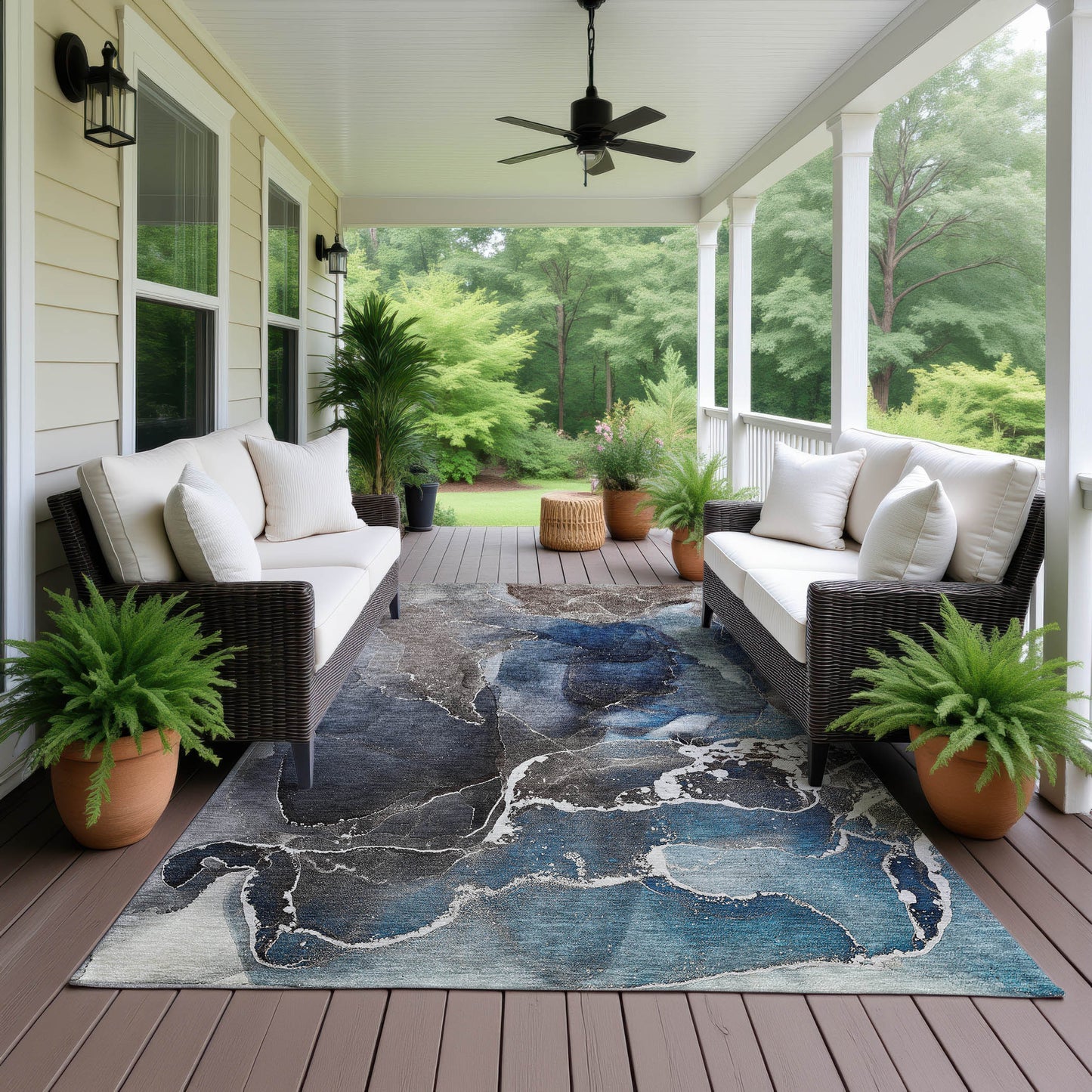 Machine Made Odyssey OY3 Blue - Dalyn Rugs