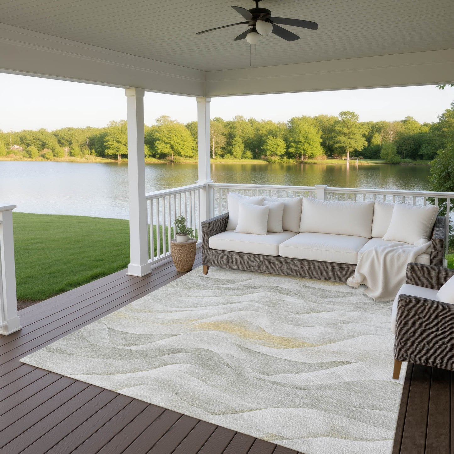 Machine Made Pacifica PA3 Silver - Dalyn Rugs