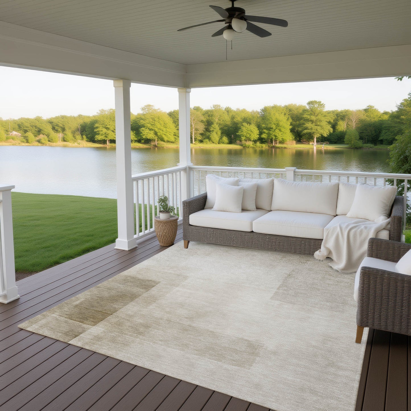 Machine Made Pacifica PA5 Khaki - Dalyn Rugs