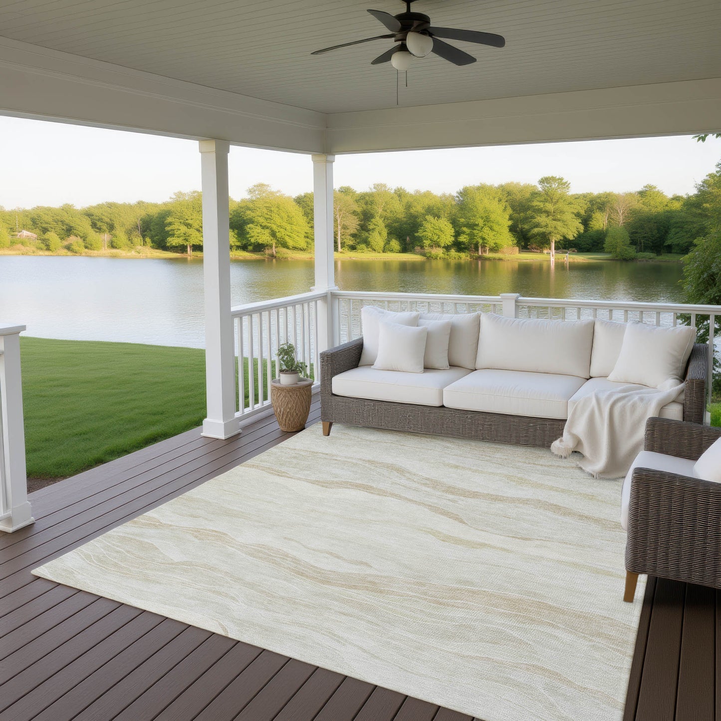 Machine Made Pacifica PA6 Beige - Dalyn Rugs