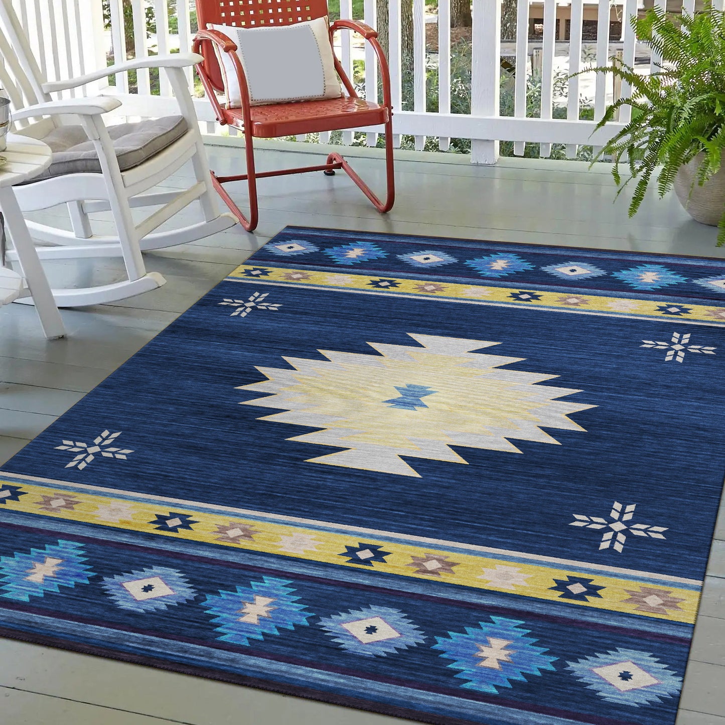 Indoor/Outdoor Phoenix PH4 Navy Washable