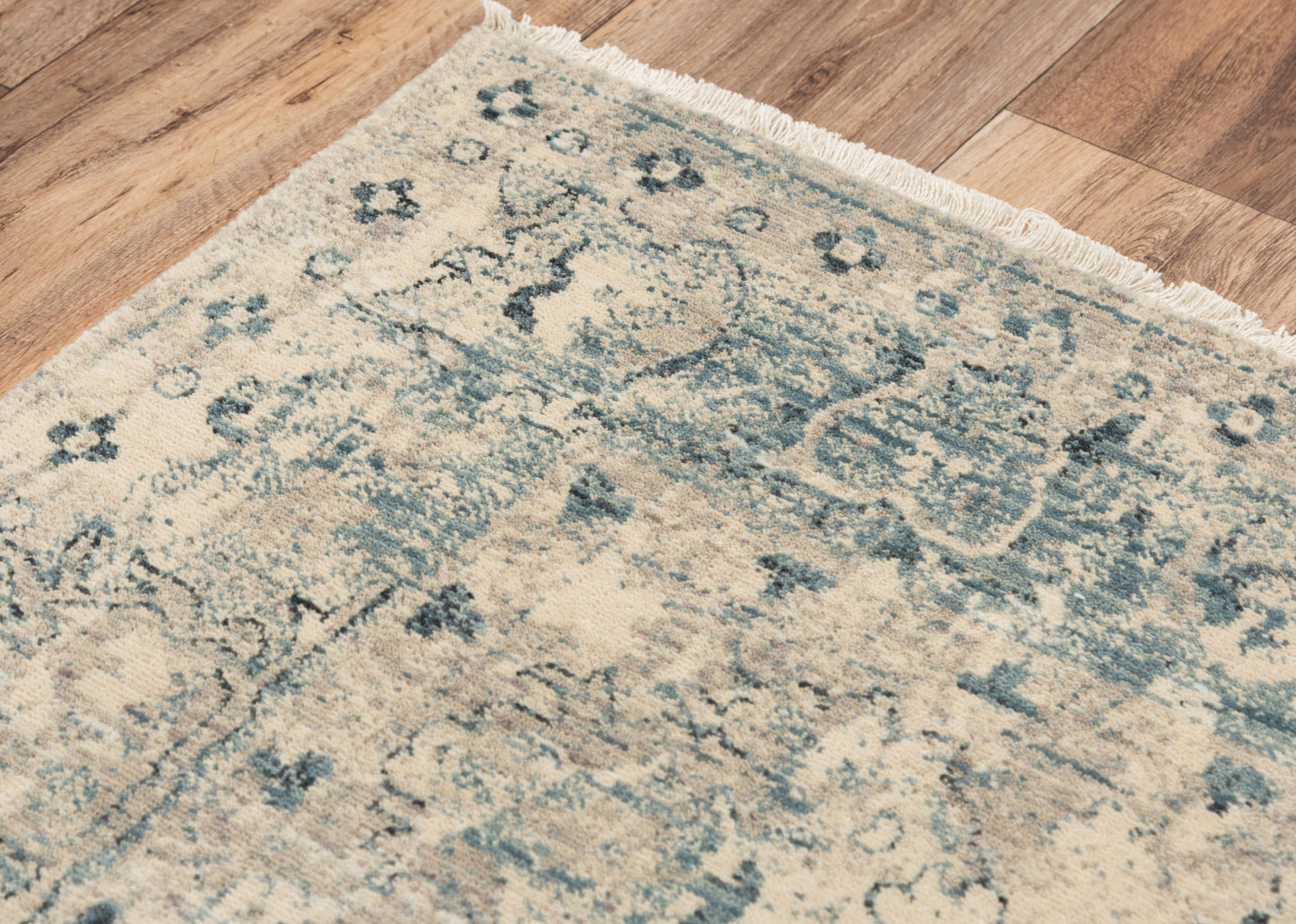 Platinum PNM106 Beige/Blue Hybrid Rug - Rizzy