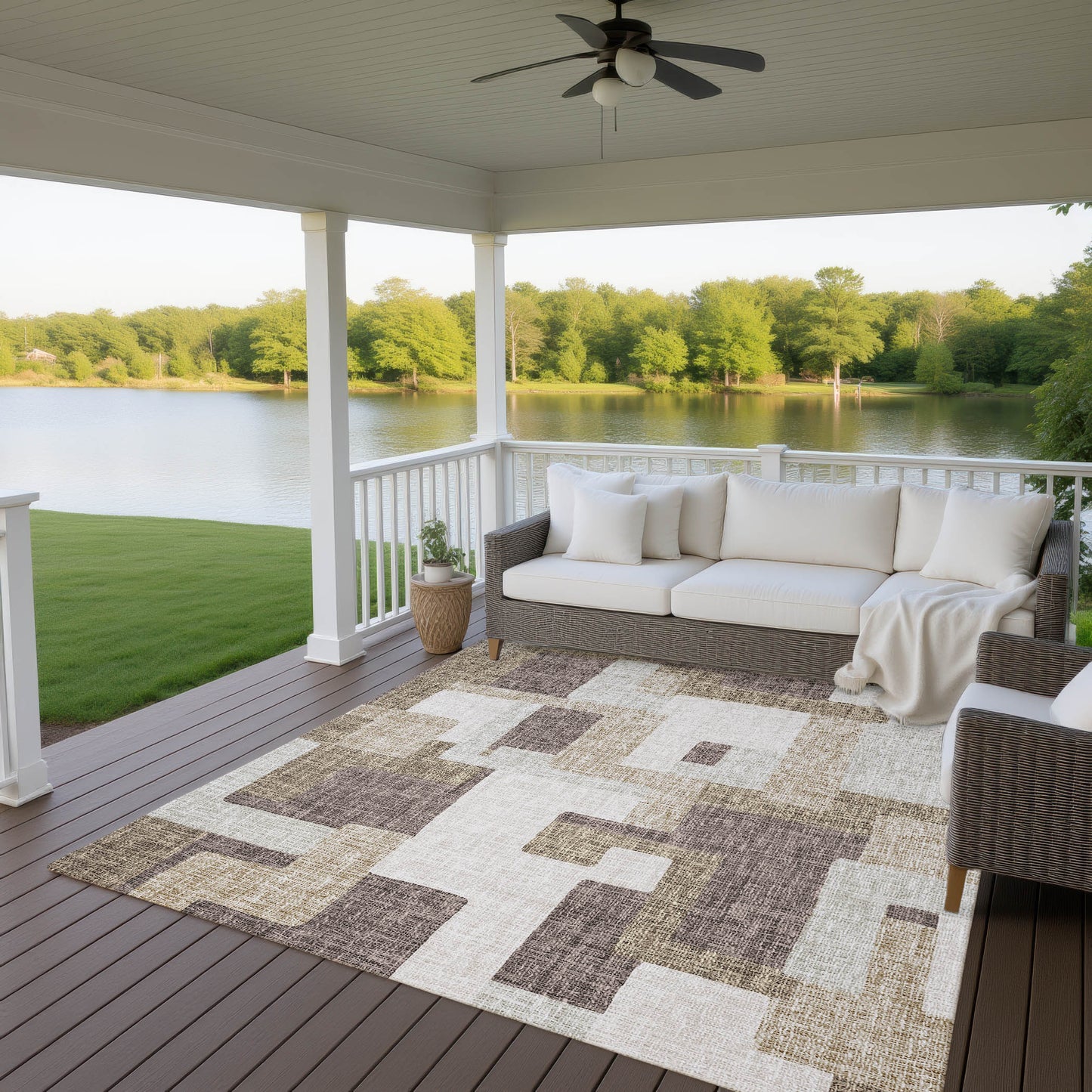 Machine Made Portico PO3 Brown - Dalyn Rugs