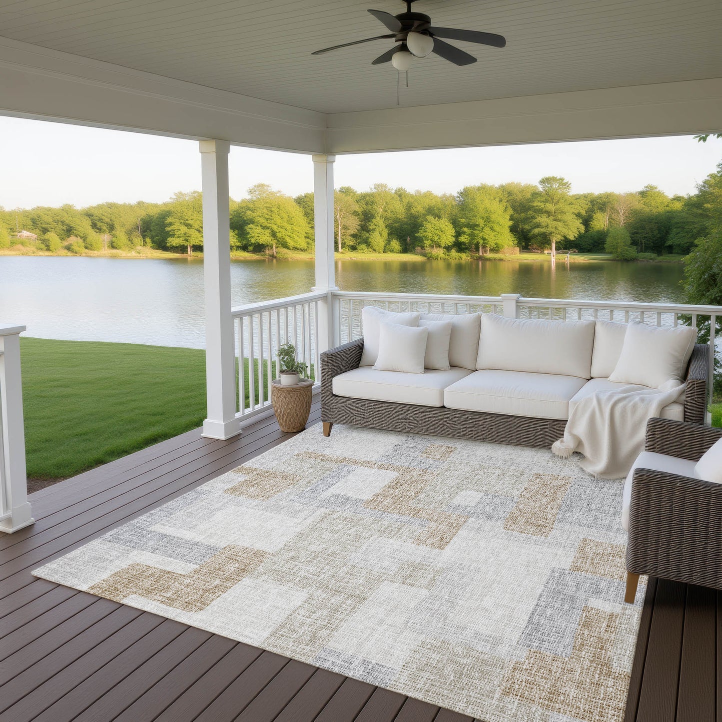 Machine Made Portico PO3 Ivory - Dalyn Rugs