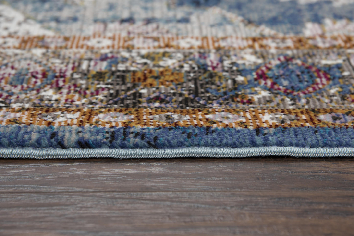 Princeton PRI102 Blue Machine-Made Rug - Rizzy