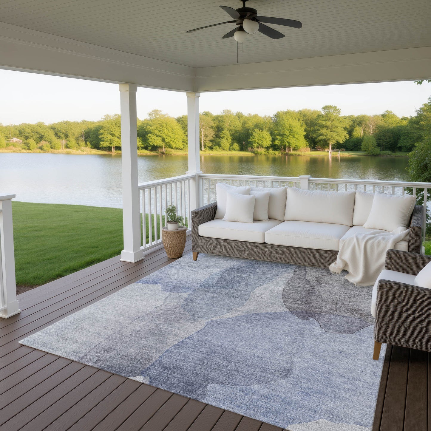 Machine Made Ravenna RN12 Blue - Dalyn Rugs