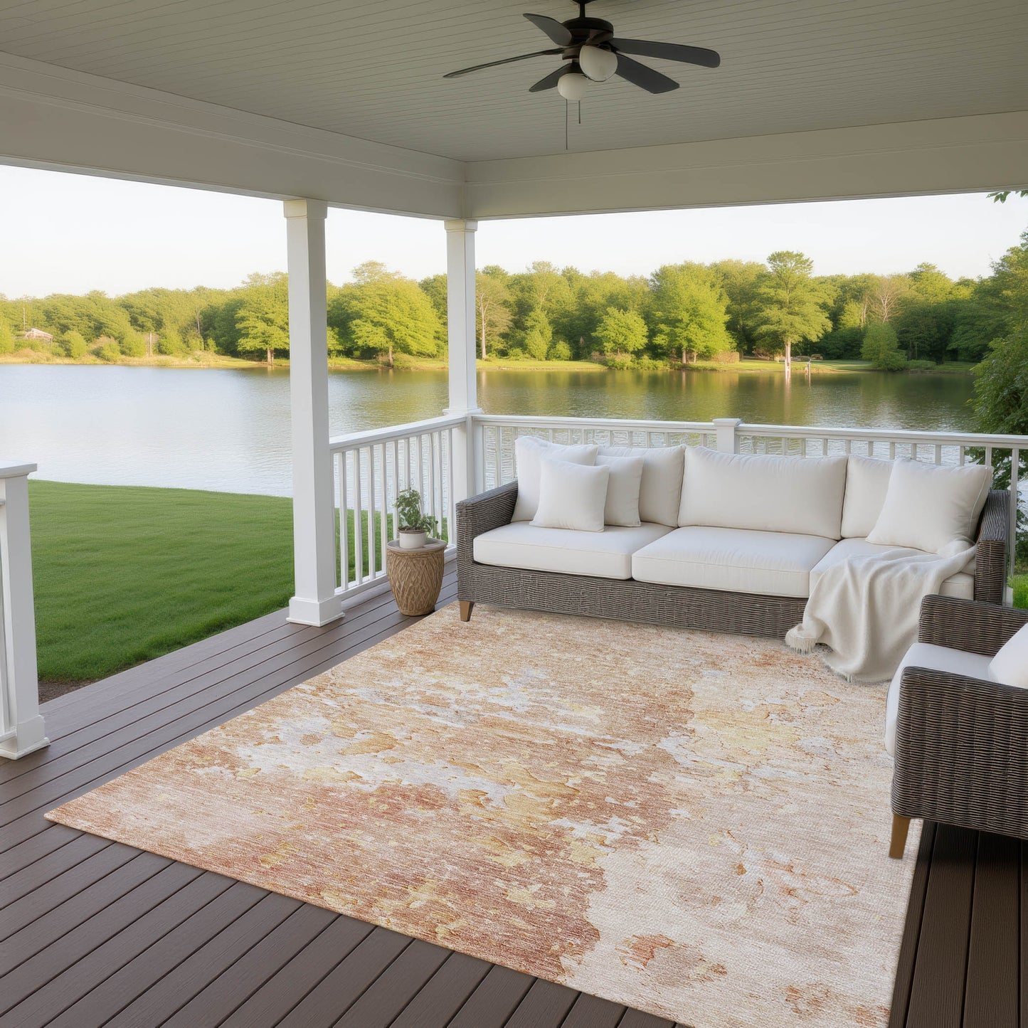 Machine Made Ravenna RN3 Salmon - Dalyn Rugs