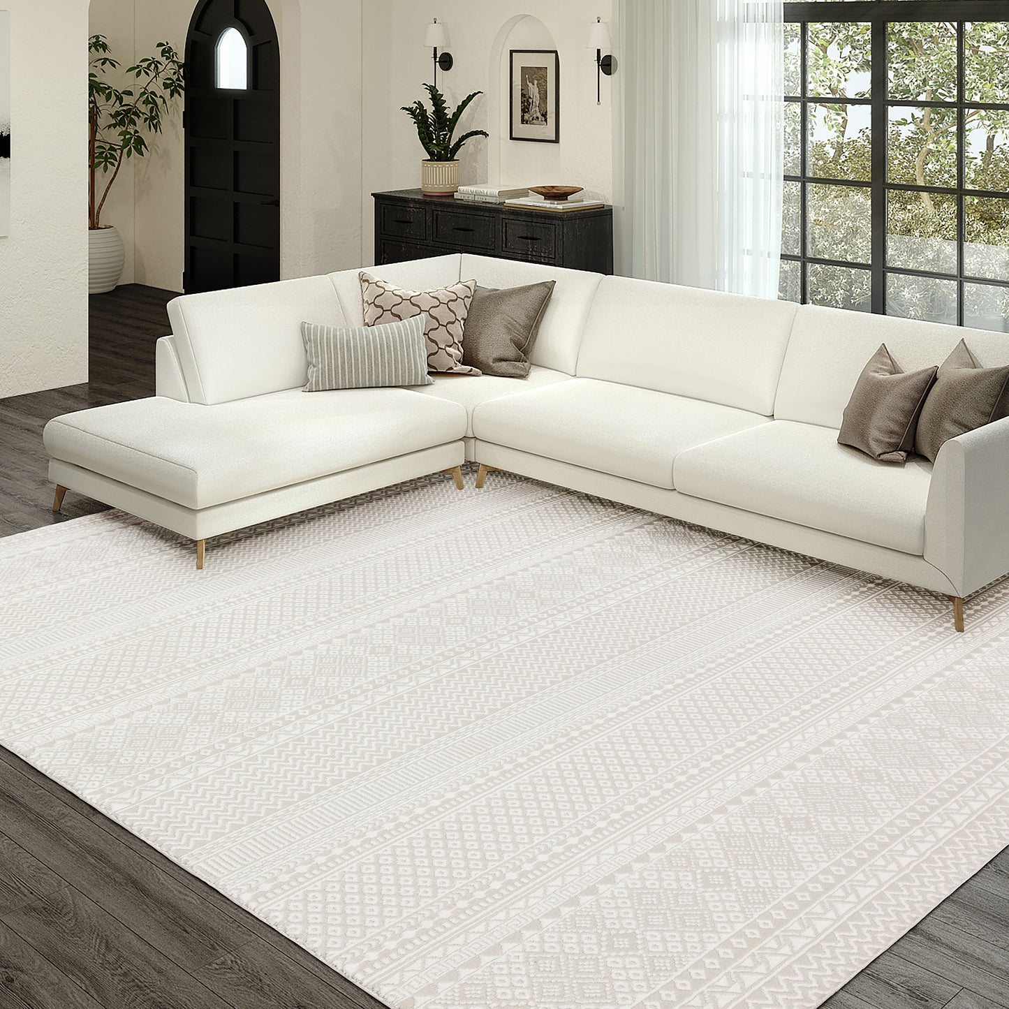 Machine Made Rhodes RR2 Ivory - Dalyn Rugs