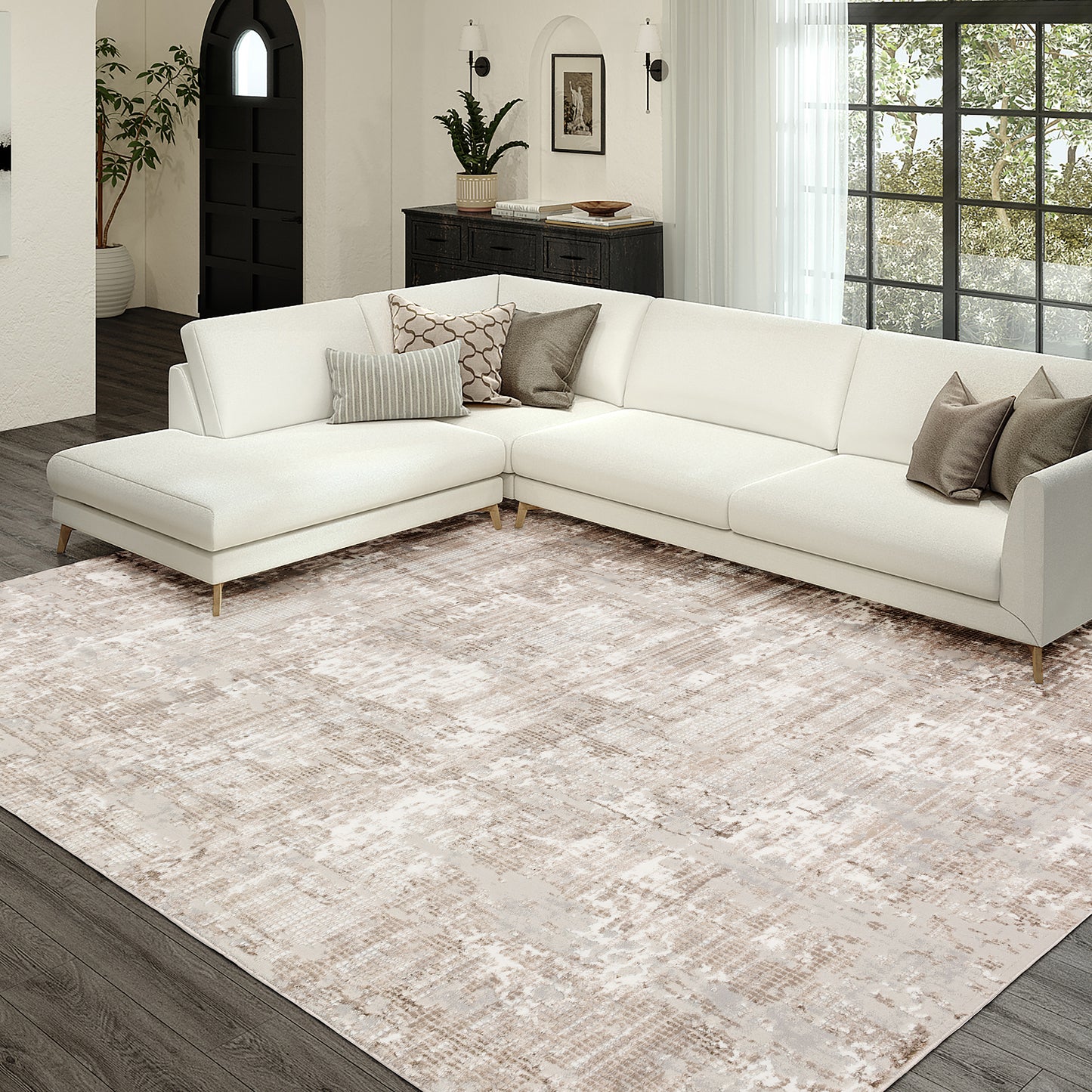 Machine Made Rhodes RR3 Taupe - Dalyn Rugs