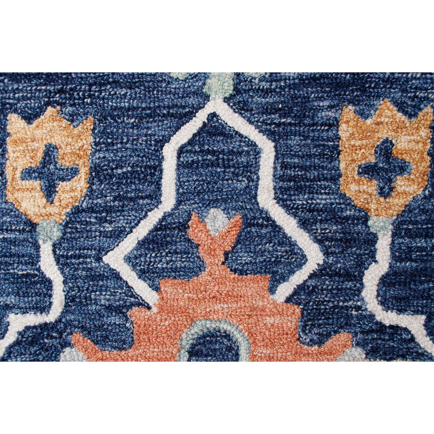 Rugs Ariel-22145 Farmhouse Hand-Tufted Blue/Multi Cotton Indoor Area Rug - LR Home