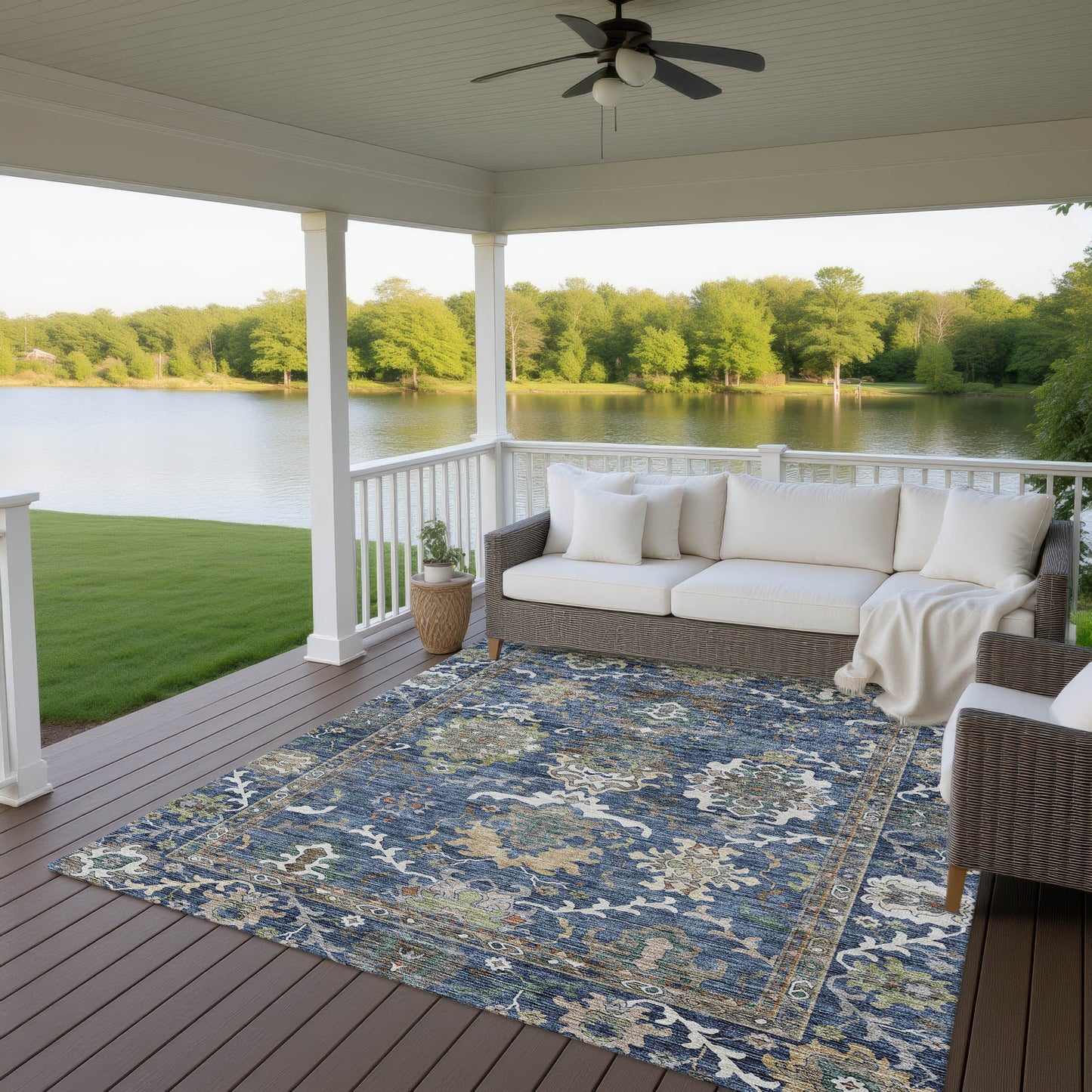 Machine Made Silk Road SR8 Navy - Dalyn Rugs