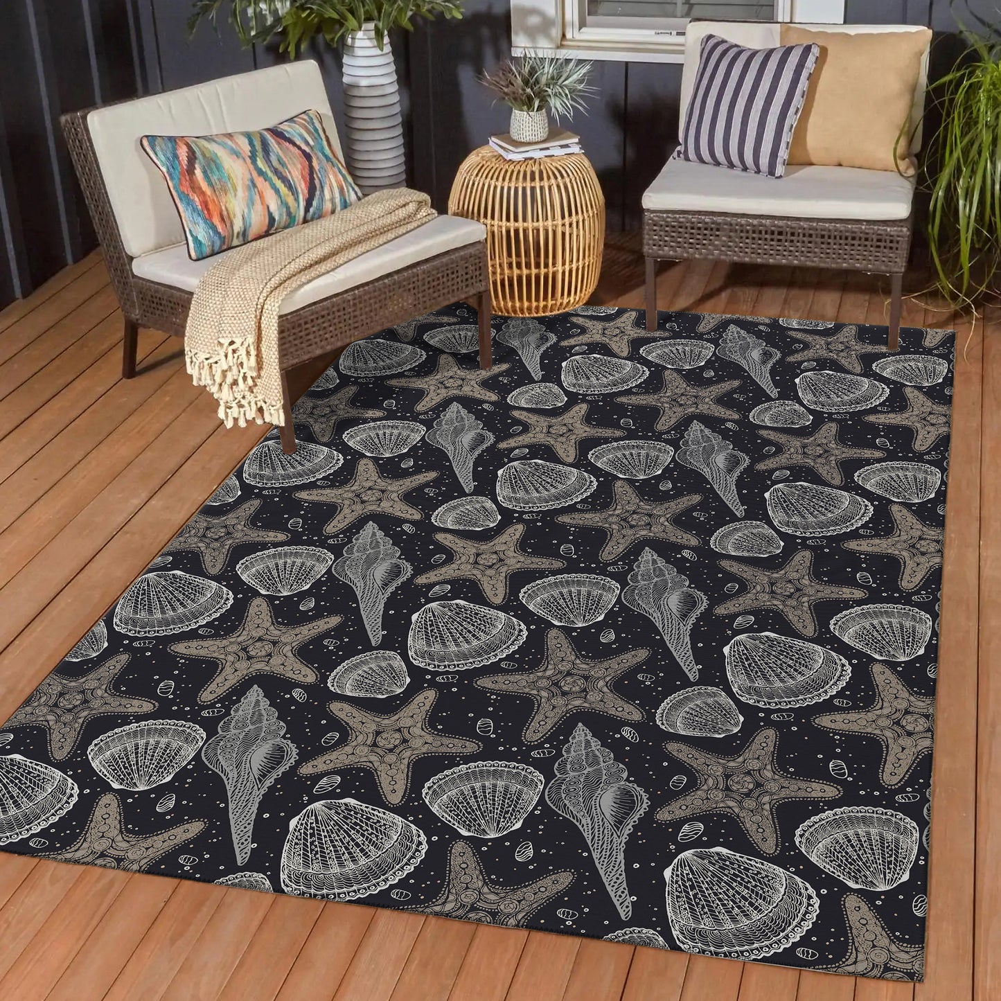 Machine Made Seabreeze SZ4 Black - Dalyn Rugs