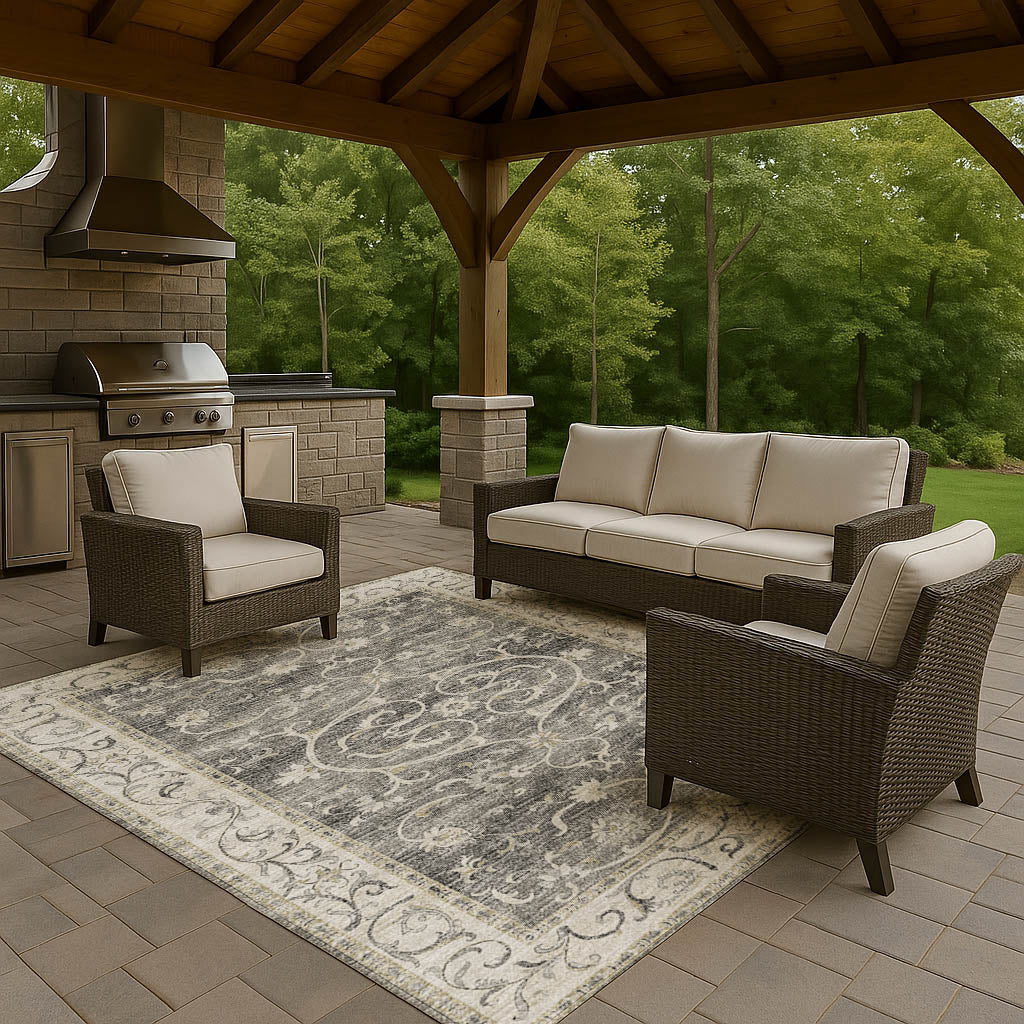 Machine Made Tuscany TU6 Charcoal - Dalyn Rugs