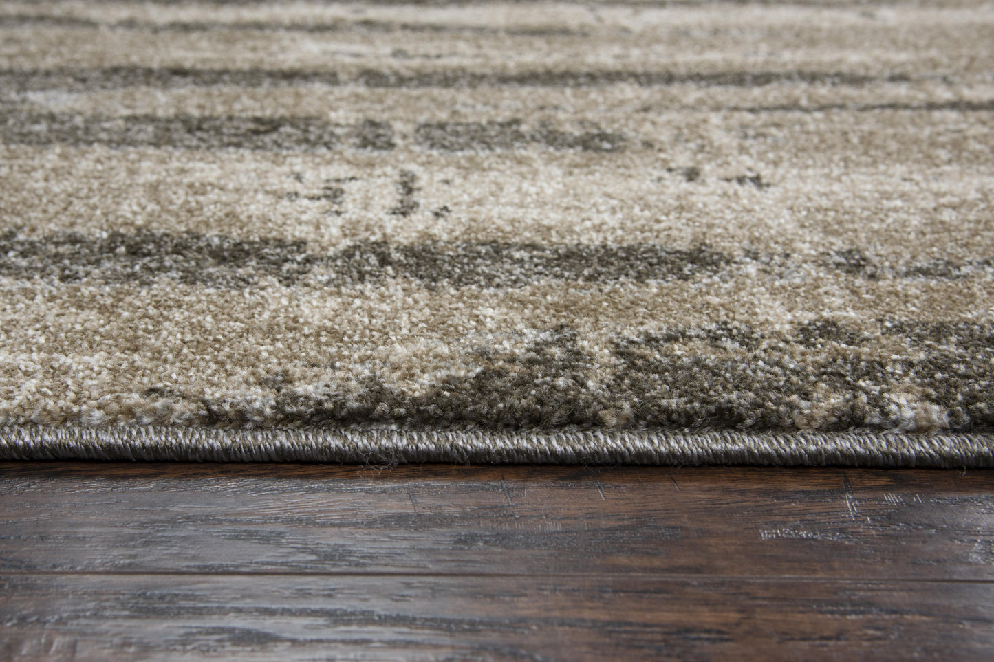 Valencia VCA105 Beige/Silver Machine-Made Rug - Rizzy