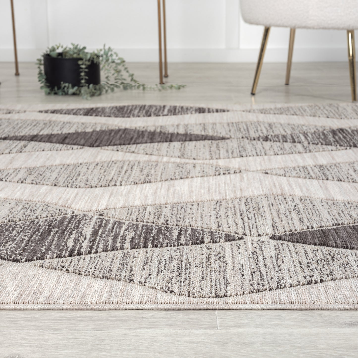 WESTP-82294 Modern/Contemporary Machine Made Gray PET Yarn Indoor/Outdoor Area Rugs - LR Home