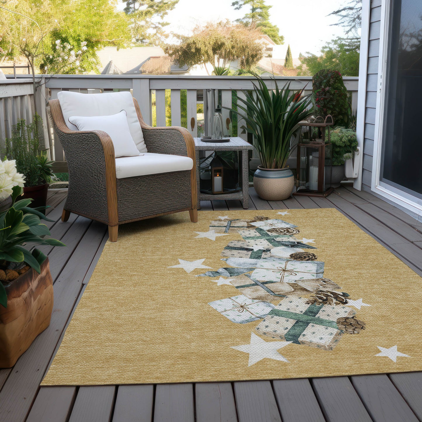 Machine Made Wonderland WN33 Gold - Dalyn Rugs