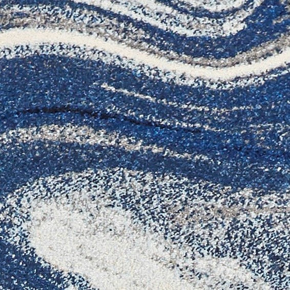 Watercolors 6236 Blue Palette Machine Woven Performance Area Rug - KAS