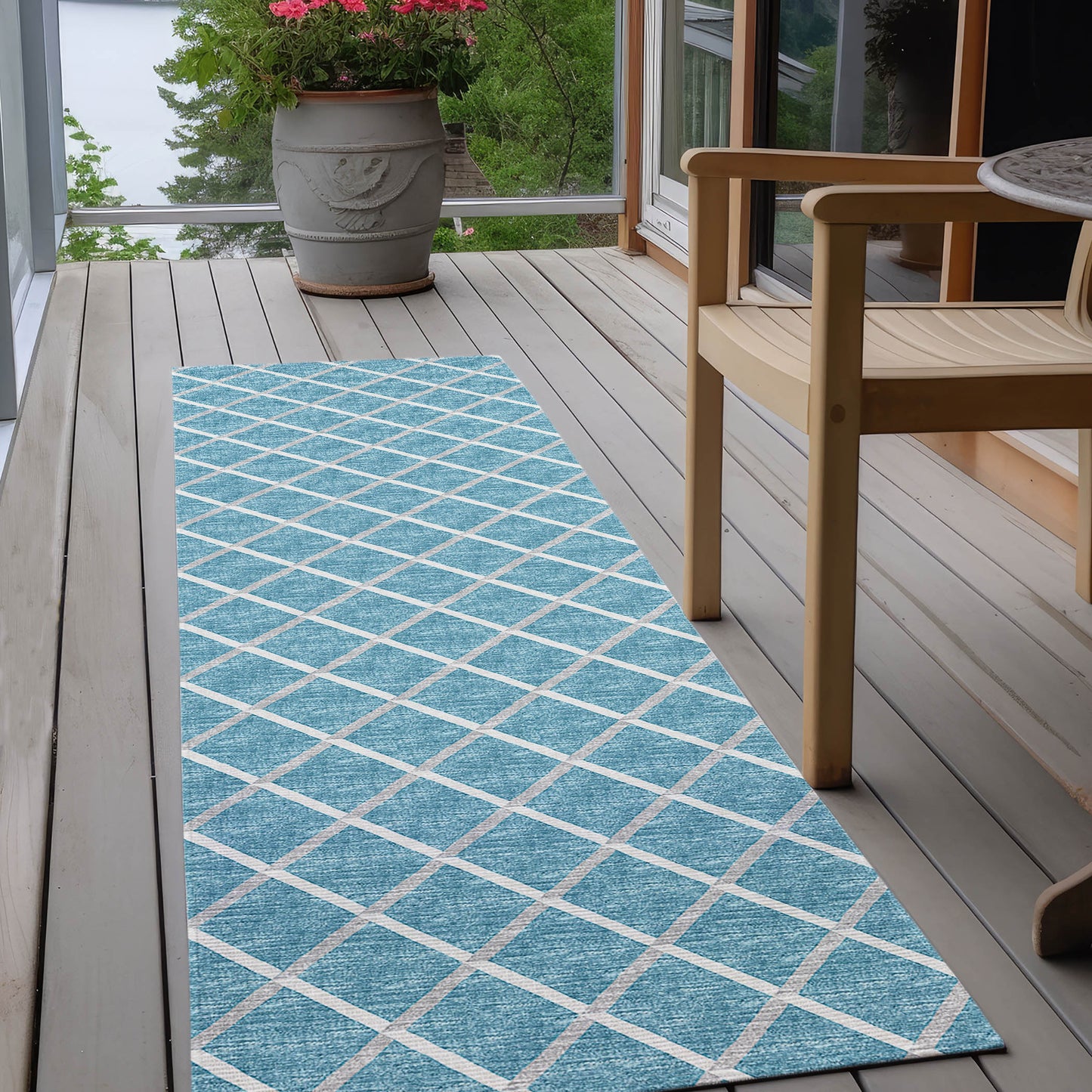 Machine Made York YO1 Sky Blue - Dalyn Rugs