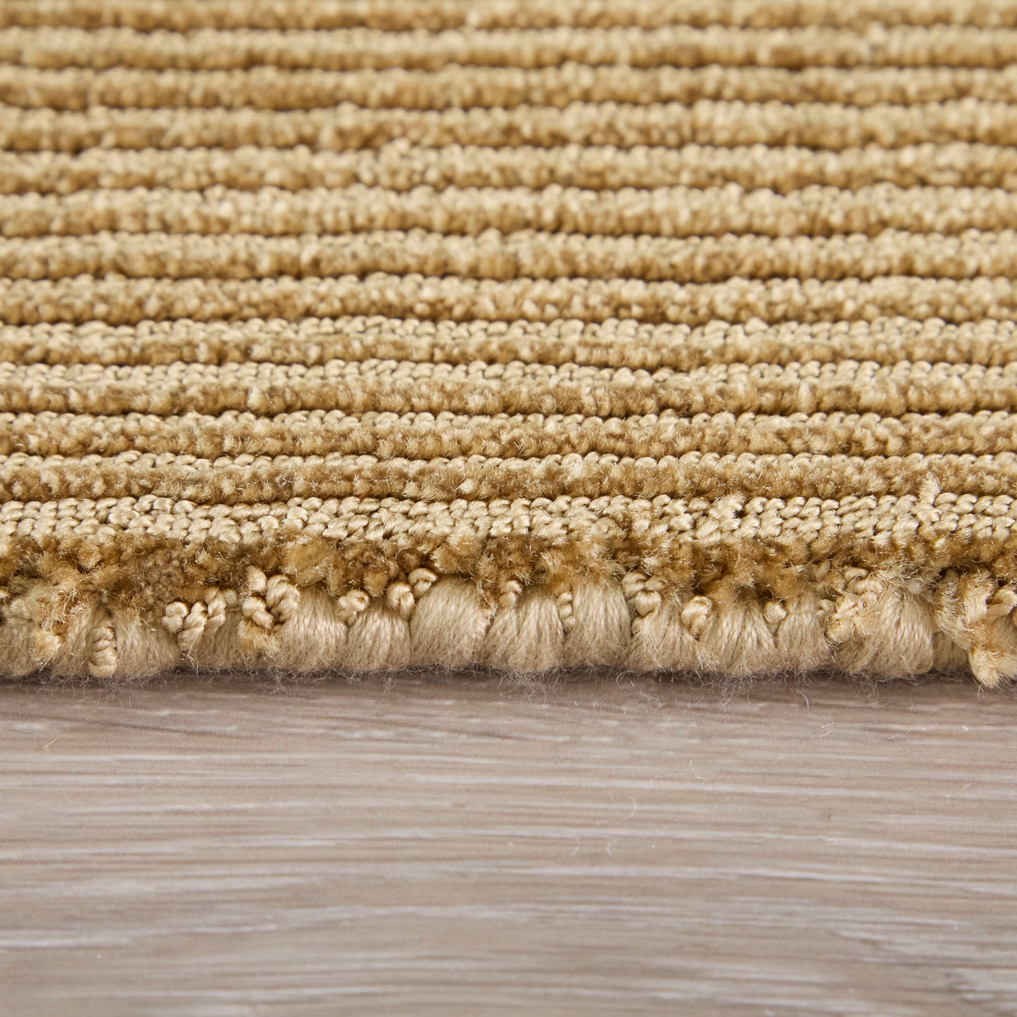 Abbott Modern/Casual Solid/Stripes Gold - Feizy Rug