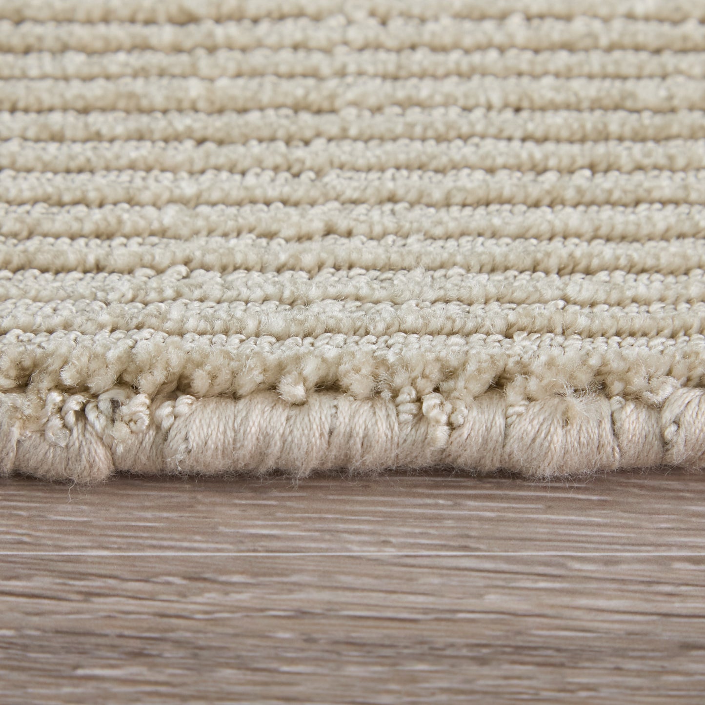 Abbott Modern/Casual Solid/Stripes Ivory - Feizy Rug