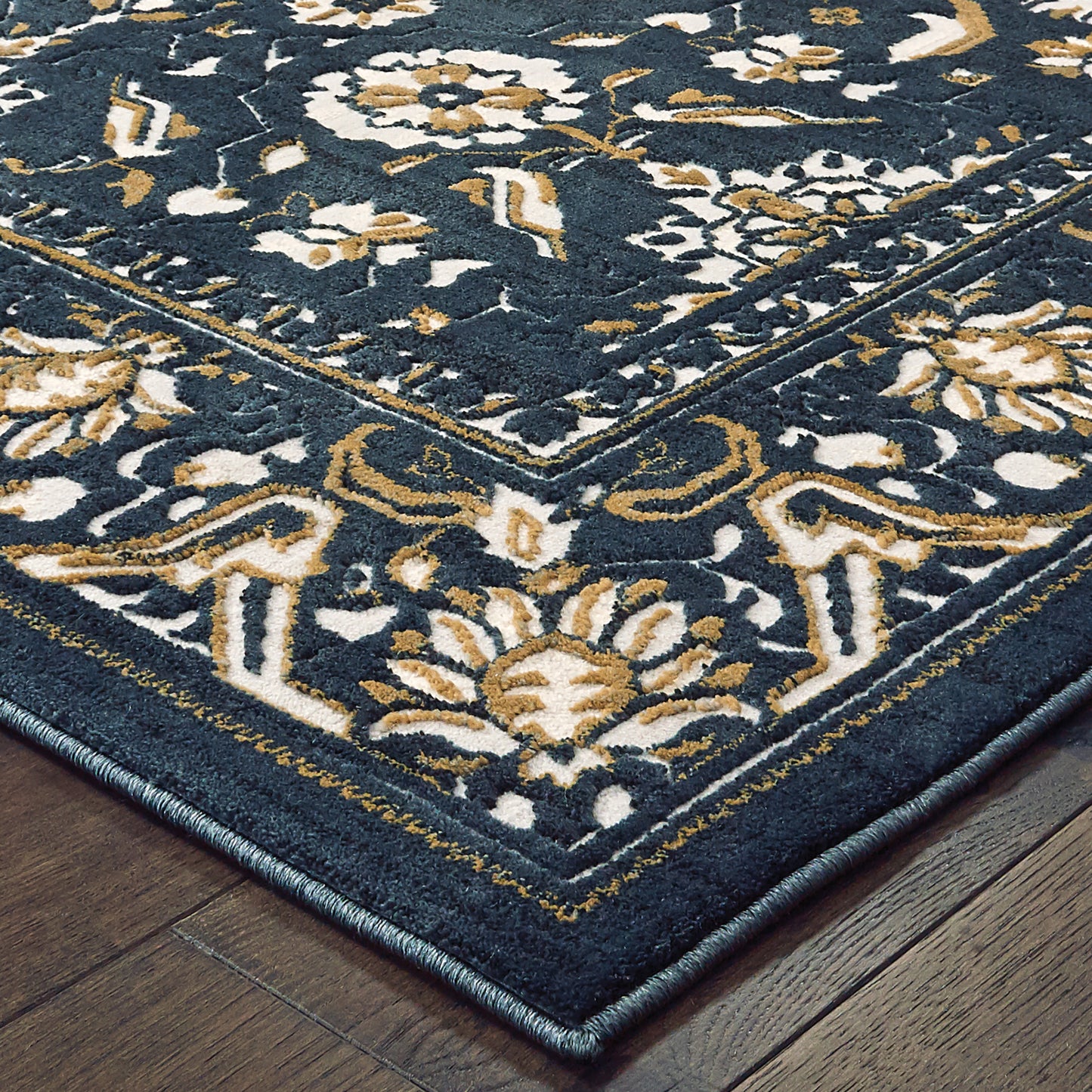 BOWEN 534L2 Navy Rug - ORIENTAL WEAVERS