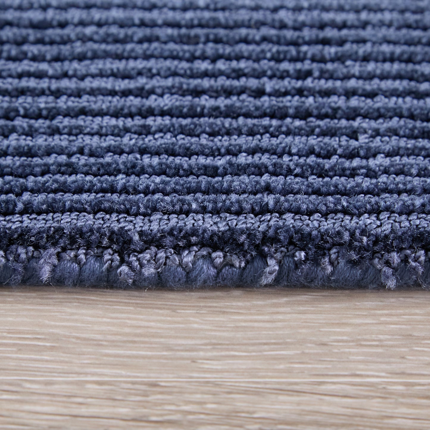 Abbott Modern/Casual Solid/Stripes Blue - Feizy Rug