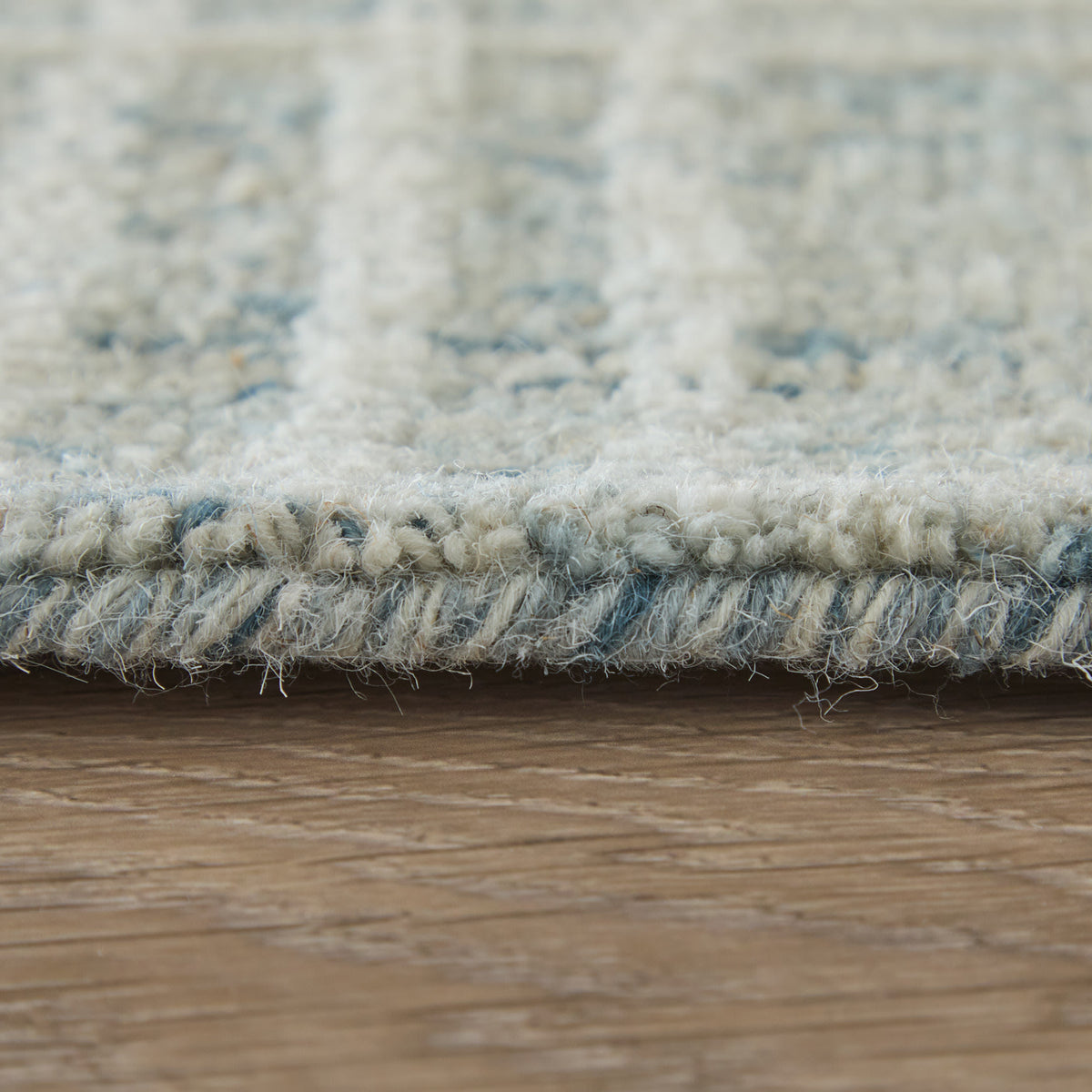 Winston Modern Plaid/Stripes Blue/Ivory - Feizy Rug
