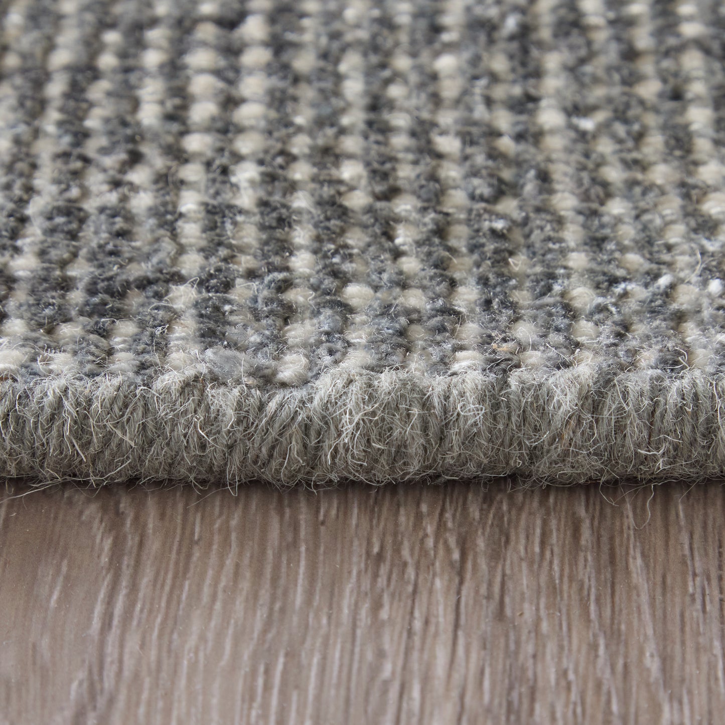 Fleetwood Modern/Casual Solid Gray/Black - Feizy Rug