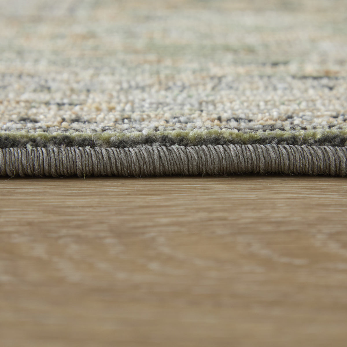 Augustine Traditional/Classic/Vintage Medallion/Bordered/Distressed Green/Black/Tan - Feizy Rug