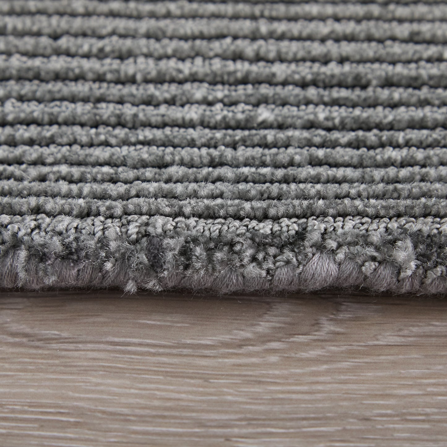 Abbott Modern/Casual Solid/Stripes Gray - Feizy Rug