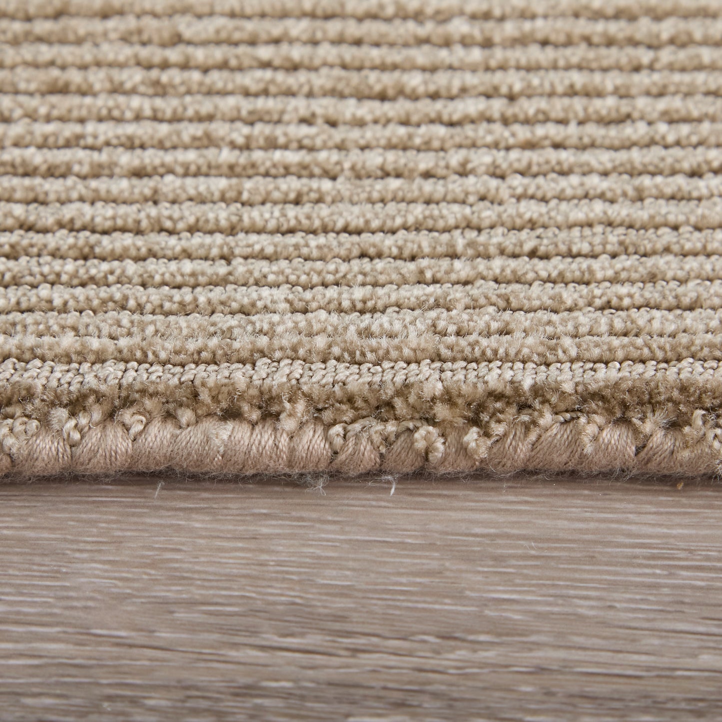 Abbott Modern/Casual Solid/Stripes Tan - Feizy Rug