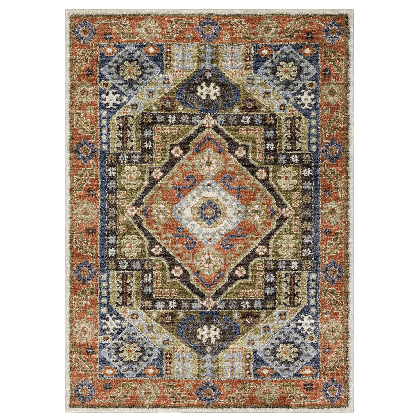 GEMMA GEM03 Rust Rug - ORIENTAL WEAVERS