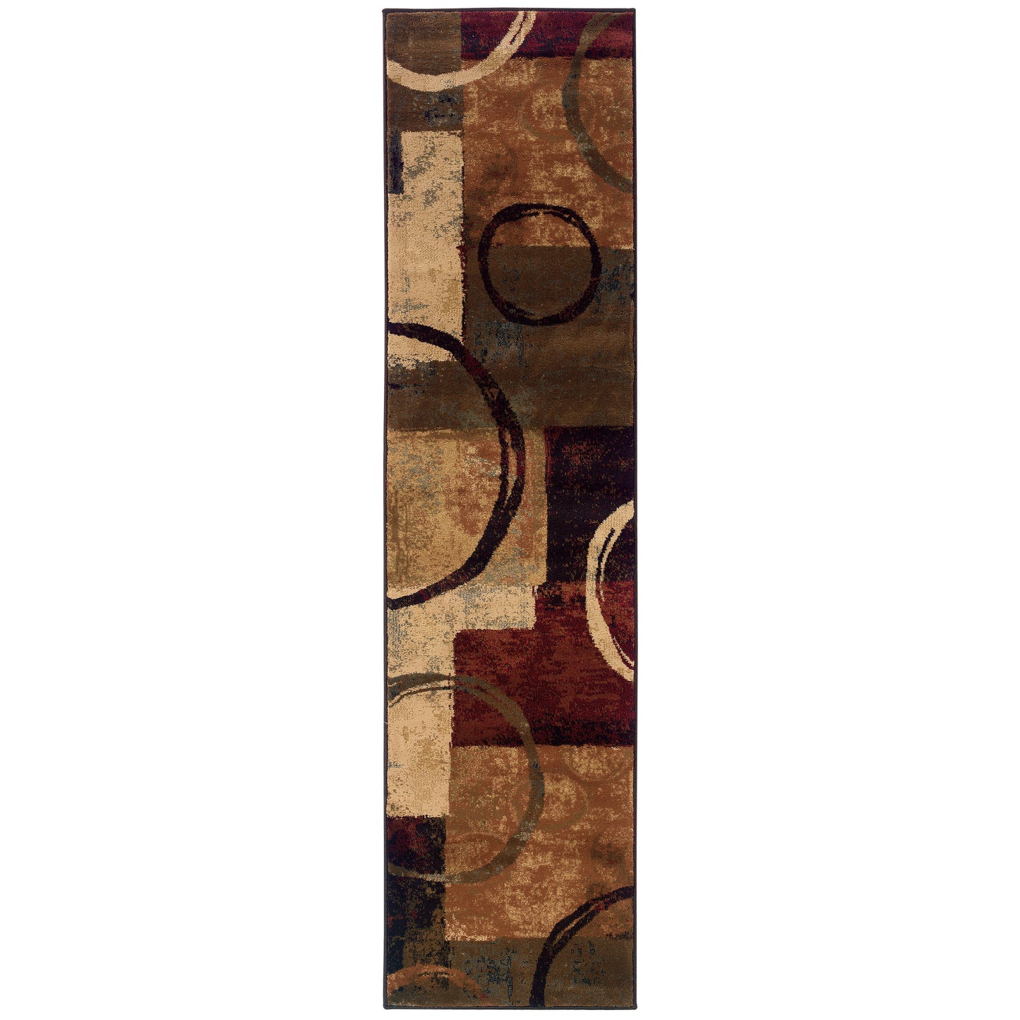 HUDSON 2544B Brown Rug - ORIENTAL WEAVERS