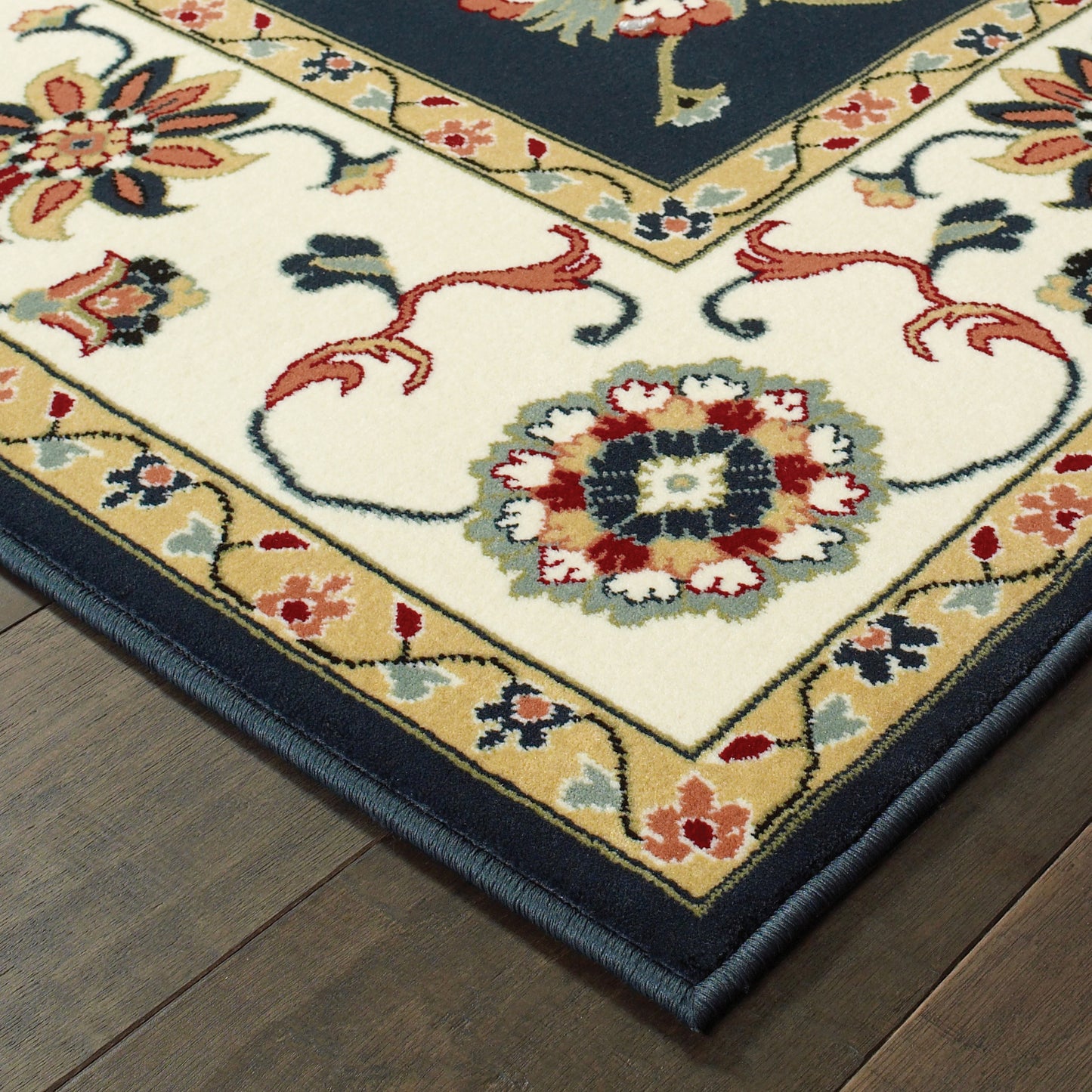KASHAN 2336B Navy Rug - ORIENTAL WEAVERS