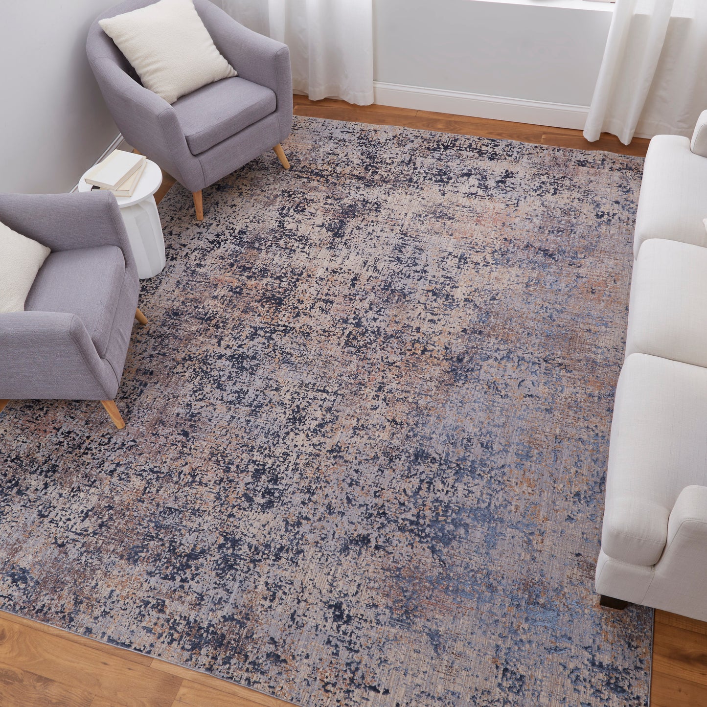 Pryor Modern/Casual/Bohemian & Eclectic Blue/Tan/Brown Area Rug