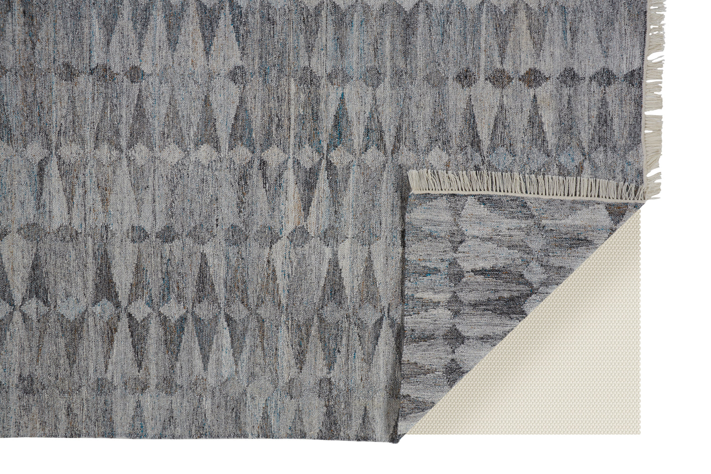 Beckett Transitional/Rustic/Bohemian & Eclectic Gray/Silver/Ivory Accent Rug  Feizy Rugs Small Parcel,Feizy Rugs,Beckett,Gray/Silver/Ivory,3'6" x 5'6",Accent Rug,PET,Transitional/Rustic/Bohemian & Eclectic,India