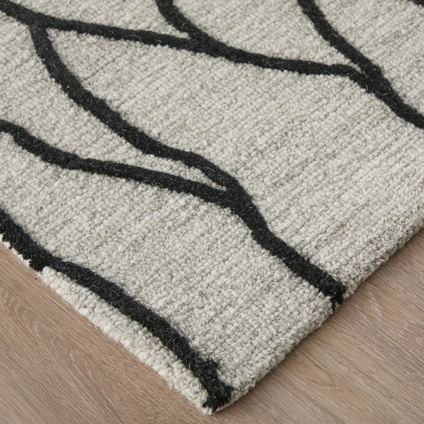 Enzo Transitional/Casual/Natural Ivory/Black/Taupe Runner  Feizy Rugs Small Parcel,Feizy Rugs,Enzo,Ivory/Black/Taupe,2'6" x 8',Runner,Wool,Transitional/Casual/Natural,India
