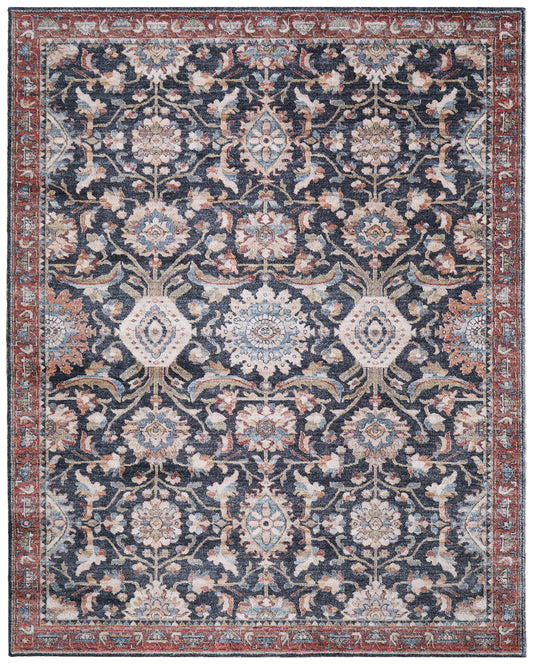 Pearson Traditional/Vintage Medallion/Floral & Botanical Blue/Red/Ivory - Feizy Rug
