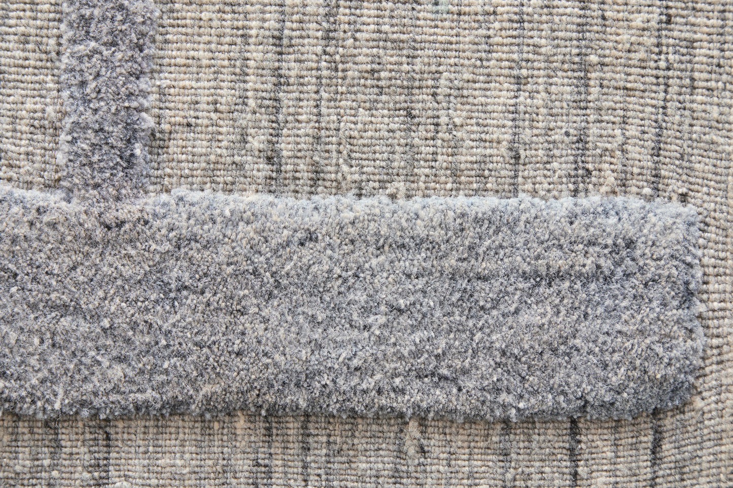 Longridge Modern/Casual/Scandinavian Geometric Ivory/Blue - Feizy Rug