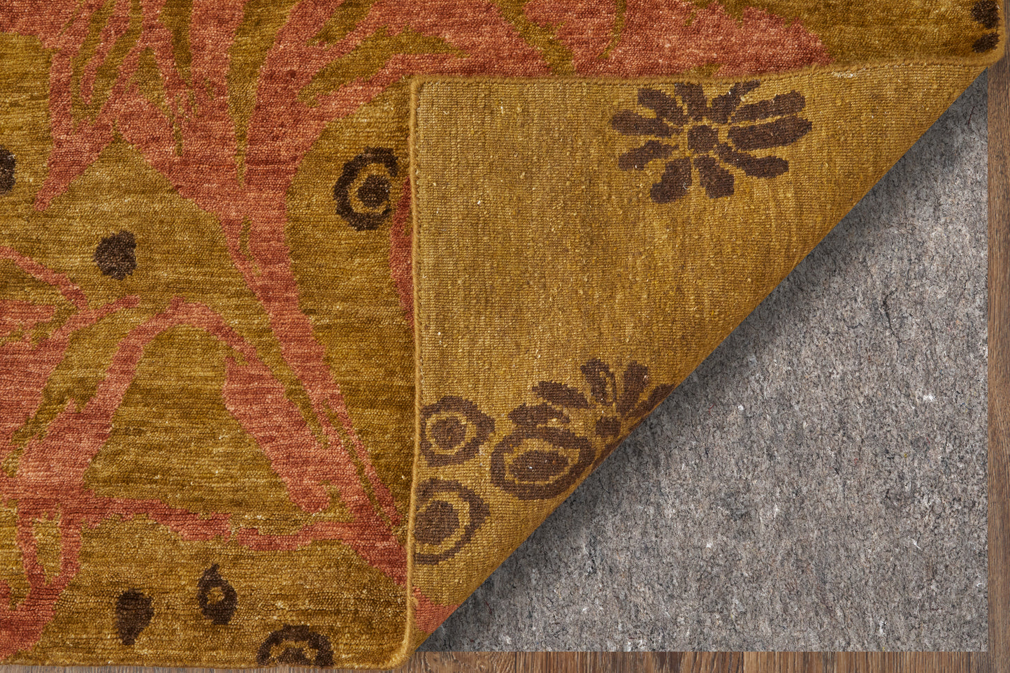 Cordonnet Transitional/Casual Floral & Botanical Green/Brown/Orange - Feizy Rug