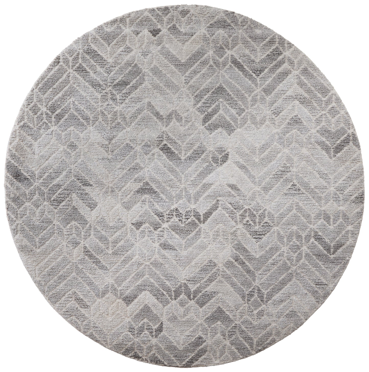 Asher Transitional/Industrial/Casual Geometric/Herringbone/Chevron Taupe/Gray/Ivory - Feizy Rug