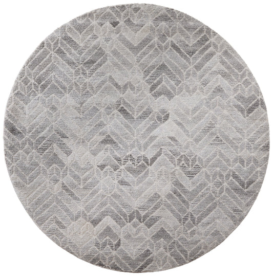 Asher Transitional/Industrial/Casual Geometric/Herringbone/Chevron Taupe/Gray/Ivory - Feizy Rug